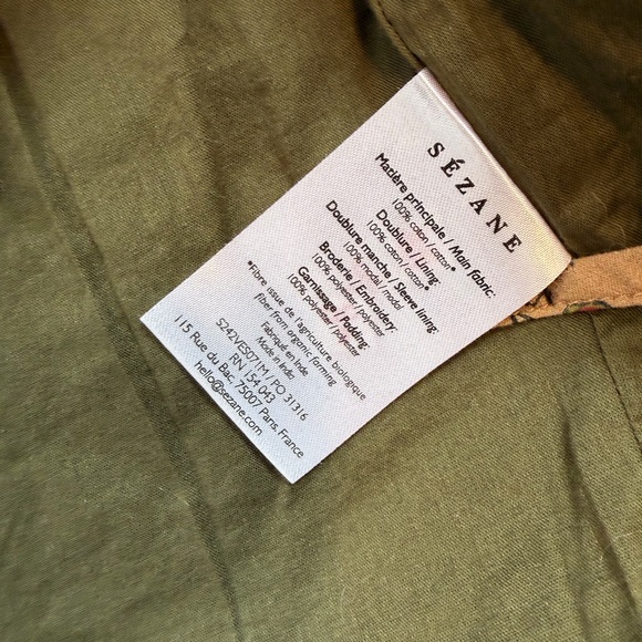 Sezane Paoline Jacket Miranda Beige Print - Size 40 - Picture 5 of 6